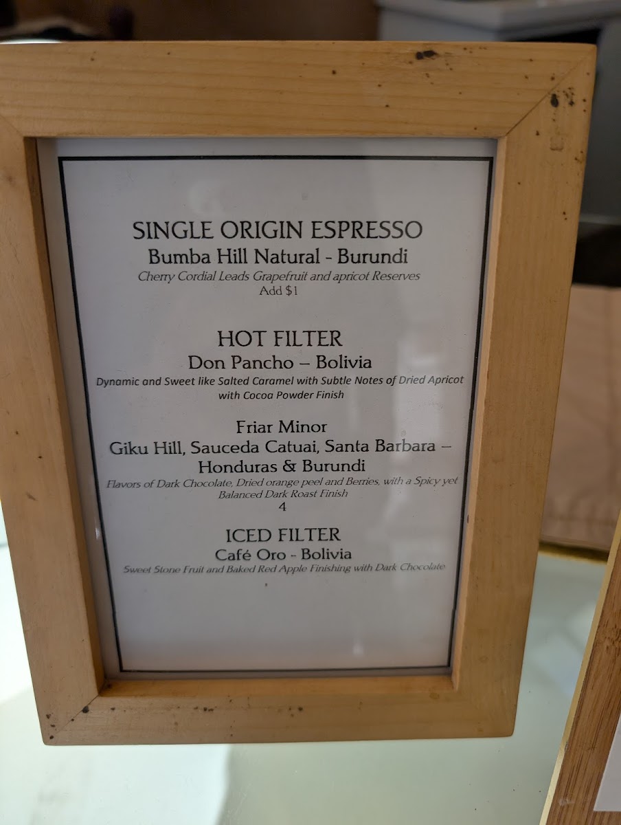 Saint Frank Coffee Menu - Image 2