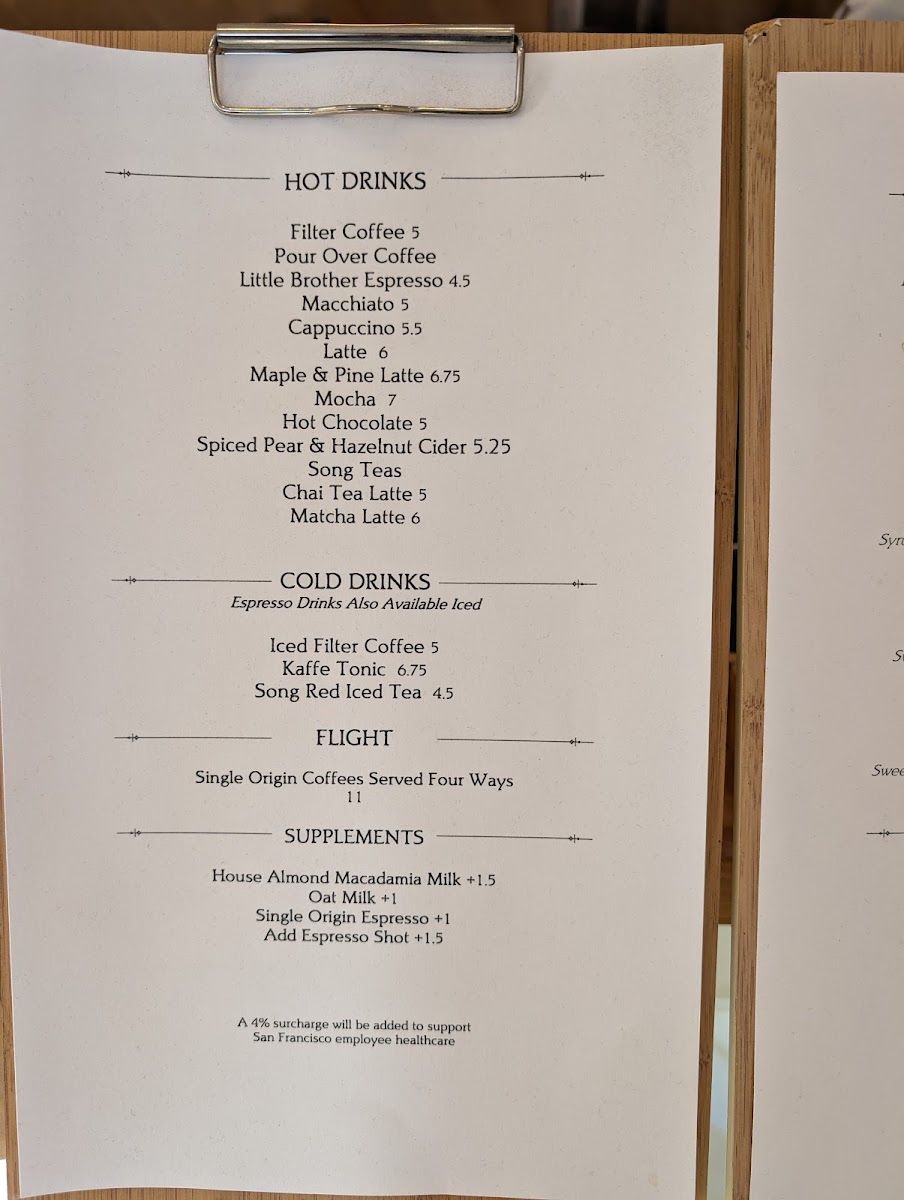 Saint Frank Coffee Menu - Image 3